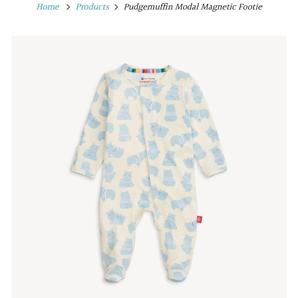 Magnetic Me pudgemuffin footie 12-18m